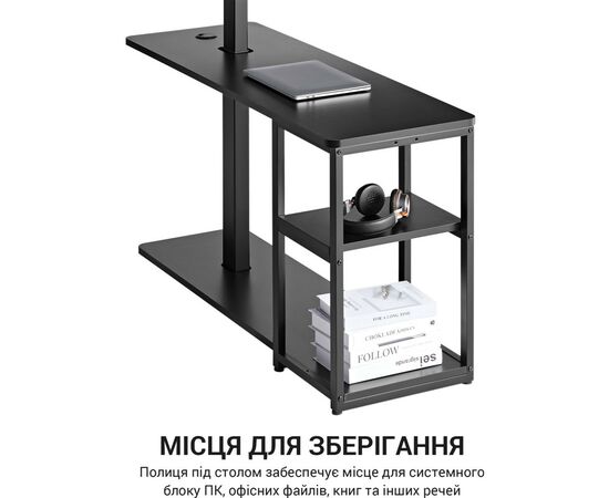 Компьютерный стол OfficePro ODE119B Black (ODE119B), изображение 9 Компьютерный стол OfficePro ODE119B Black (ODE119B), изображение 9