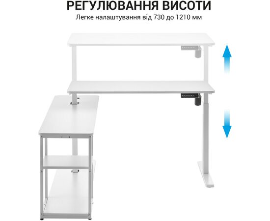 Компьютерный стол OfficePro ODE119W White (ODE119W), изображение 6 Компьютерный стол OfficePro ODE119W White (ODE119W), изображение 6