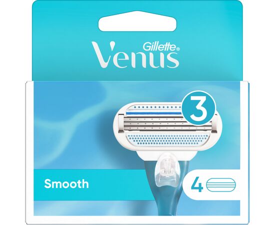 Сменные кассеты Gillette Venus Smooth 4 шт. (3014260262709), изображение 2 Сменные кассеты Gillette Venus Smooth 4 шт. (3014260262709), изображение 2