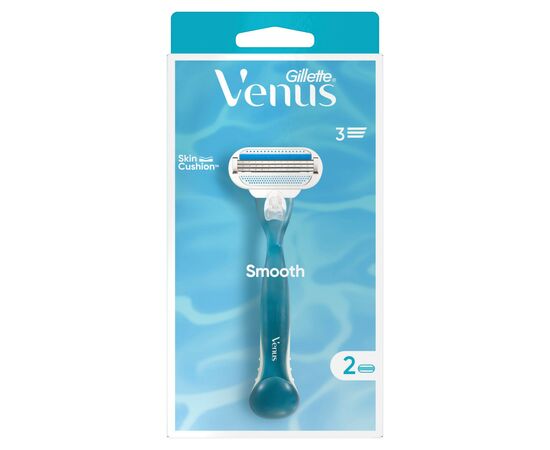 Бритва Gillette Venus Smooth с 2 сменными картриджами (3014260262693), изображение 2 Бритва Gillette Venus Smooth с 2 сменными картриджами (3014260262693), изображение 2
