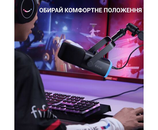 Мікрофон Fifine TAM8 USB Black (TAM8), зображення 7 Мікрофон Fifine TAM8 USB Black (TAM8), зображення 7