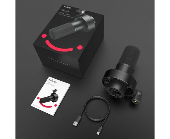 Мікрофон Fifine K688 USB Black (K688), зображення 10 Мікрофон Fifine K688 USB Black (K688), зображення 10