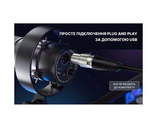 Мікрофон Fifine K688 USB Black (K688), зображення 8 Мікрофон Fifine K688 USB Black (K688), зображення 8