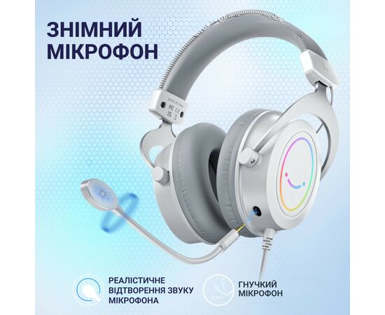 Наушники Fifine H3 RGB White (H3W), изображение 4 Наушники Fifine H3 RGB White (H3W), изображение 4