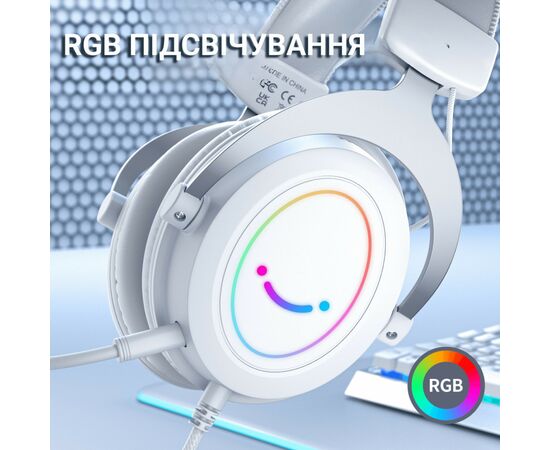 Наушники Fifine H3 RGB White (H3W), изображение 5 Наушники Fifine H3 RGB White (H3W), изображение 5