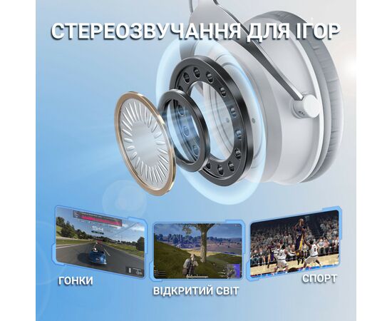 Наушники Fifine H3 RGB White (H3W), изображение 7 Наушники Fifine H3 RGB White (H3W), изображение 7