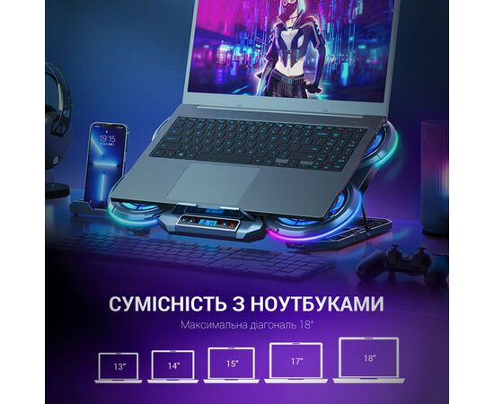 Подставка для ноутбука GamePro CP770, изображение 8 Подставка для ноутбука GamePro CP770, изображение 8
