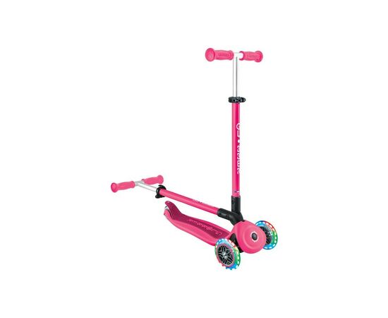 Самокат Globber Go Up Active 1+ до 20/50 кг Led фисташково-розовый (744-110), изображение 4 Самокат Globber Go Up Active 1+ до 20/50 кг Led фисташково-розовый (744-110), изображение 4