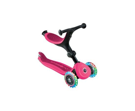 Самокат Globber Go Up Active 1+ до 20/50 кг Led фисташково-розовый (744-110), изображение 6 Самокат Globber Go Up Active 1+ до 20/50 кг Led фисташково-розовый (744-110), изображение 6