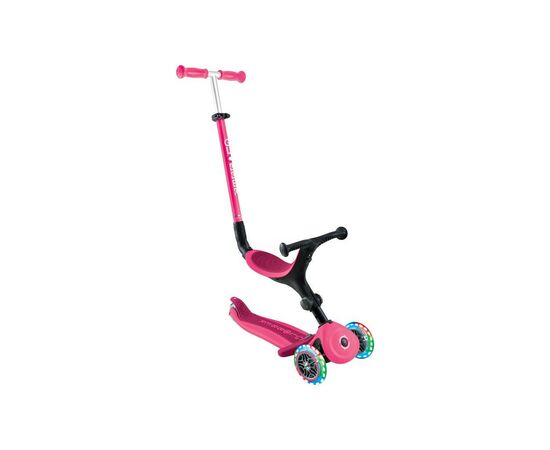 Самокат Globber Go Up Active 1+ до 20/50 кг Led фисташково-розовый (744-110)