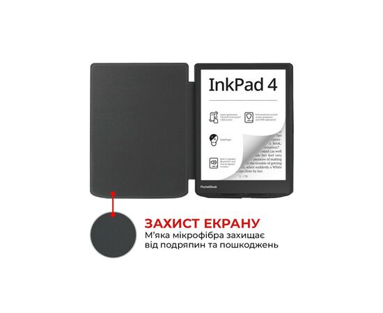 Чехол для электронной книги AirOn Premium PocketBook InkPad Color 2/InkPad 4 black (6946795850193), изображение 2