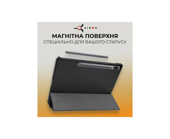 Чехол для планшета AirOn Premium Samsung Galaxy Tab S9 Plus/S9 FE Plus 12.4'' 2023 + Film black (4822352781109), изображение 5 Чехол для планшета AirOn Premium Samsung Galaxy Tab S9 Plus/S9 FE Plus 12.4'' 2023 + Film black (4822352781109), изображение 5