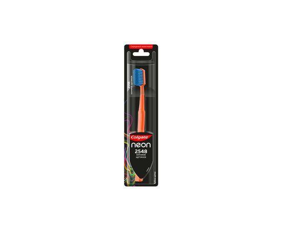 Зубная щетка Colgate Neon 2548 кончиков щетинок средней жесткости Оранжевая (2172000000022)