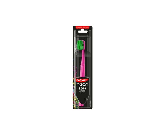 Зубная щетка Colgate Neon 2548 кончиков щетинок средней жесткости Розовая (2172000000026)