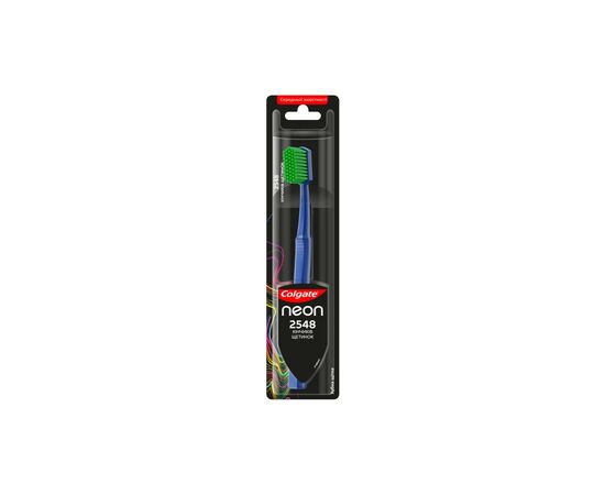 Зубная щетка Colgate Neon 2548 кончиков щетинок средней жесткости Синяя (2172000000025)