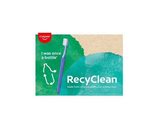 Зубная щетка Colgate RecyClean для глубокой чистки из переработанного пластика (8718951379473), изображение 6 Зубная щетка Colgate RecyClean для глубокой чистки из переработанного пластика (8718951379473), изображение 6
