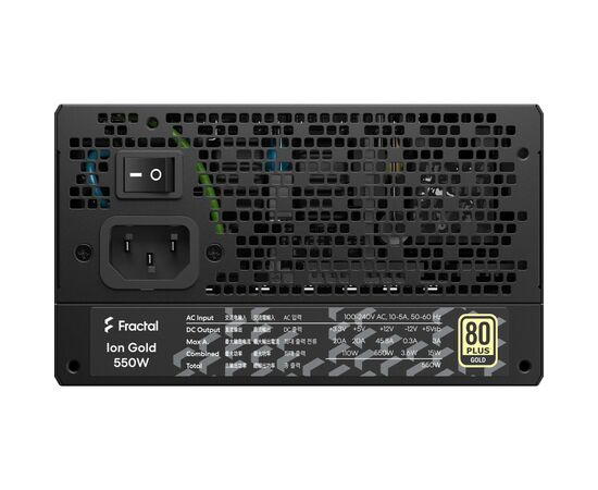 Блок питания Fractal Design 550W Ion Gold (FD-P-IA2G-550-EU), изображение 5 Блок питания Fractal Design 550W Ion Gold (FD-P-IA2G-550-EU), изображение 5