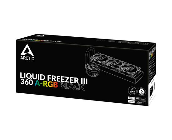 Система жидкостного охлаждения Arctic Liquid Freezer III - 360 A-RGB Black (ACFRE00144A), изображение 11