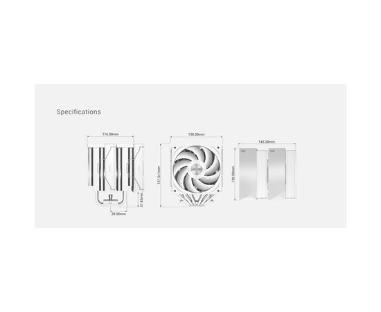 Кулер для процессора PcCooler RZ620 WH, изображение 12 Кулер для процессора PcCooler RZ620 WH, изображение 12