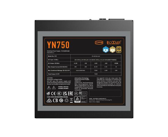 Блок питания PcCooler 750W (YN750), изображение 6 Блок питания PcCooler 750W (YN750), изображение 6