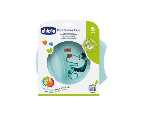 Набор детской посуды Chicco тарелка Easy Feeding Plate 6м+ Голубой (16001.20), изображение 3 Набор детской посуды Chicco тарелка Easy Feeding Plate 6м+ Голубой (16001.20), изображение 3