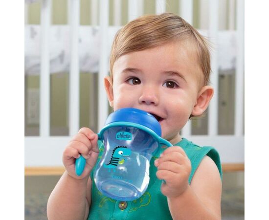 Поїльник-непроливайка Chicco Training Cup від 6 місяців 200 мл Блакитний (06921.20.03), зображення 2 Поїльник-непроливайка Chicco Training Cup від 6 місяців 200 мл Блакитний (06921.20.03), зображення 2