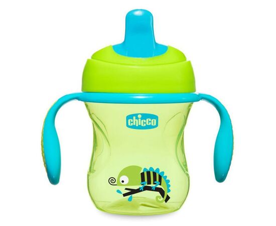 Поильник-непроливайка Chicco Training Cup от 6 месяцев 200 мл Зеленый (06921.20.04)