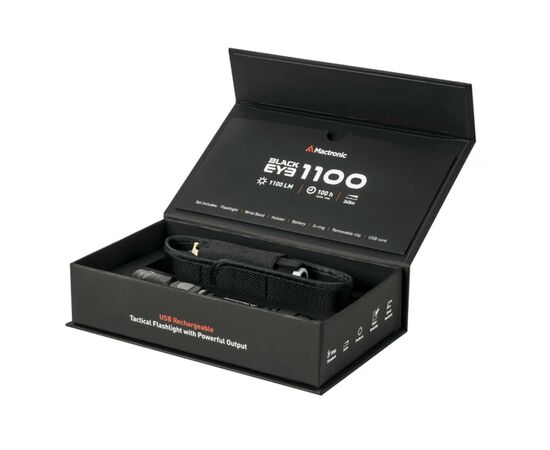 Ліхтар Mactronic тактичний Black Eye 1100 (1100 Lm) Recharg Type-C (THH0048), зображення 10 Ліхтар Mactronic тактичний Black Eye 1100 (1100 Lm) Recharg Type-C (THH0048), зображення 10