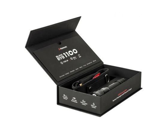 Ліхтар Mactronic тактичний Black Eye 1100 (1100 Lm) Recharg Type-C (THH0048), зображення 9 Ліхтар Mactronic тактичний Black Eye 1100 (1100 Lm) Recharg Type-C (THH0048), зображення 9