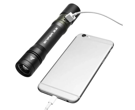 Ліхтар Mactronic тактичний Sniper 3.3 (1020 Lm) Focus Powerbank Recharg Type-C (THH0064), зображення 9 Ліхтар Mactronic тактичний Sniper 3.3 (1020 Lm) Focus Powerbank Recharg Type-C (THH0064), зображення 9