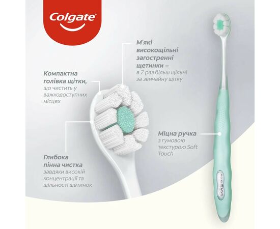 Зубная щетка Colgate 3D Density мягкая Салатовая (2172000000035), изображение 2