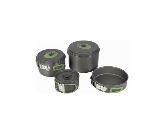 Набор туристической посуды Bo-Camp Explorer 4 Pieces 21 Hard Anodized Grey/Green (2200241), изображение 2 Набор туристической посуды Bo-Camp Explorer 4 Pieces 21 Hard Anodized Grey/Green (2200241), изображение 2