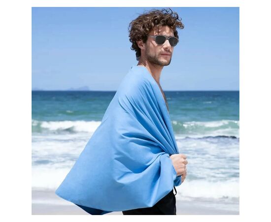 Полотенце Naturehike Fitness NH20FS009 антибактеріальний швидковисихаючий 160 х 80 блакитний (6927595750100), изображение 5