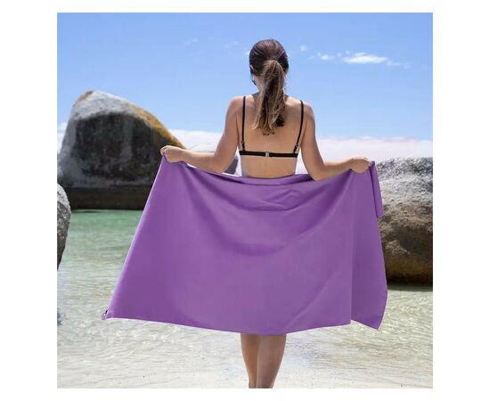 Полотенце Naturehike Fitness NH20FS009 антибактеріальний швидковисихаючий 160 х 80 фіолетовий (6927595750124), изображение 2