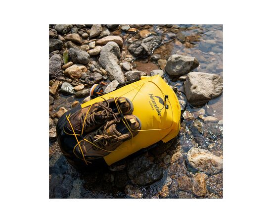 Гермомішок Naturehike -рюкзак NH21FSB04 20л жовтий (6927595788196), зображення 6 Гермомішок Naturehike -рюкзак NH21FSB04 20л жовтий (6927595788196), зображення 6