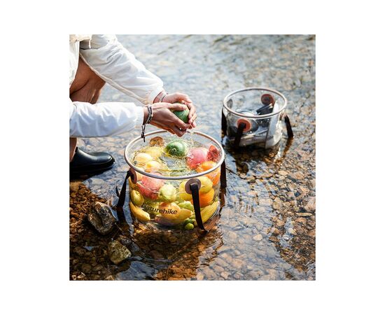 Ведро складное Naturehike ПВХ NH20SJ040 10л прозорий (6975641886761), изображение 4 Ведро складное Naturehike ПВХ NH20SJ040 10л прозорий (6975641886761), изображение 4