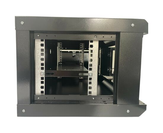 Шкаф настенный GEAR 12U 19'' 530x400x600 мм, + полка 19", black (GWMSN-12U), изображение 3 Шкаф настенный GEAR 12U 19'' 530x400x600 мм, + полка 19", black (GWMSN-12U), изображение 3