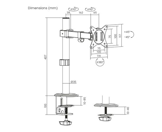 Кронштейн Brateck LDT66-C011, изображение 12 Кронштейн Brateck LDT66-C011, изображение 12