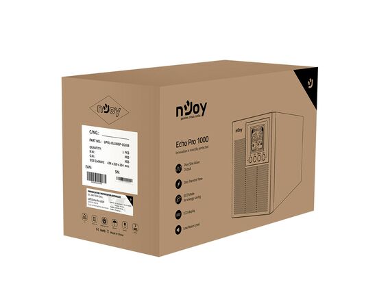 Источник бесперебойного питания nJoy Echo Pro 1000VA USB (UPOL-OL100EP-CG01B), изображение 5 Источник бесперебойного питания nJoy Echo Pro 1000VA USB (UPOL-OL100EP-CG01B), изображение 5