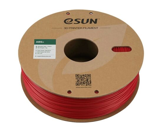 Пластик для 3D-принтера eSUN ABS Plus, 1кг, 1.75мм, fire red (ABS+175FR1), изображение 2 Пластик для 3D-принтера eSUN ABS Plus, 1кг, 1.75мм, fire red (ABS+175FR1), изображение 2