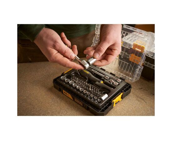 Набір інструментів Stanley FatMax Maxi Drive торцевих 1/4", шестигранний, 48 шт., кейс (FMMT98101-0), зображення 10