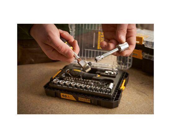 Набір інструментів Stanley FatMax Maxi Drive торцевих 1/4", шестигранний, 48 шт., кейс (FMMT98101-0), зображення 11