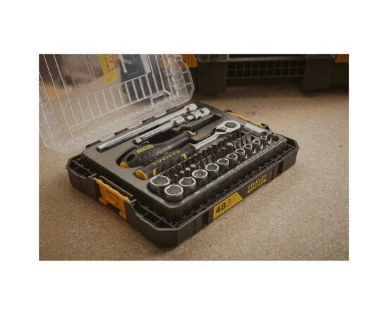Набір інструментів Stanley FatMax Maxi Drive торцевих 1/4", шестигранний, 48 шт., кейс (FMMT98101-0), зображення 12