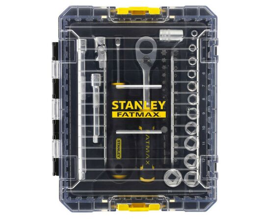 Набір інструментів Stanley FatMax Maxi Drive торцевих 1/4", шестигранний, 48 шт., кейс (FMMT98101-0), зображення 3
