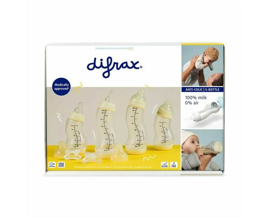 Набор для кормления новорожденных Difrax S-bottle Natural 4 антиколиковые бутылочки, 2 пустышки (603), изображение 12 Набор для кормления новорожденных Difrax S-bottle Natural 4 антиколиковые бутылочки, 2 пустышки (603), изображение 12