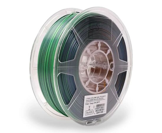 Пластик для 3D-принтера eSUN ePLA-Silk Mystic 1кг, 1.75мм, gold green black (S-MYSTIC175GGB1), изображение 2 Пластик для 3D-принтера eSUN ePLA-Silk Mystic 1кг, 1.75мм, gold green black (S-MYSTIC175GGB1), изображение 2