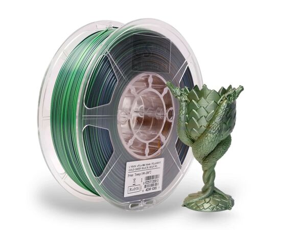 Пластик для 3D-принтера eSUN ePLA-Silk Mystic 1кг, 1.75мм, gold green black (S-MYSTIC175GGB1)