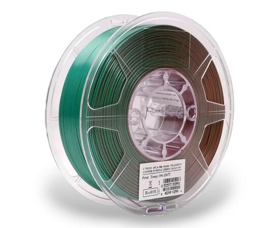 Пластик для 3D-принтера eSUN ePLA-Silk Mystic 1кг, 1.75мм, copper purple green (S-MYSTIC175CPG1), зображення 2 Пластик для 3D-принтера eSUN ePLA-Silk Mystic 1кг, 1.75мм, copper purple green (S-MYSTIC175CPG1), зображення 2