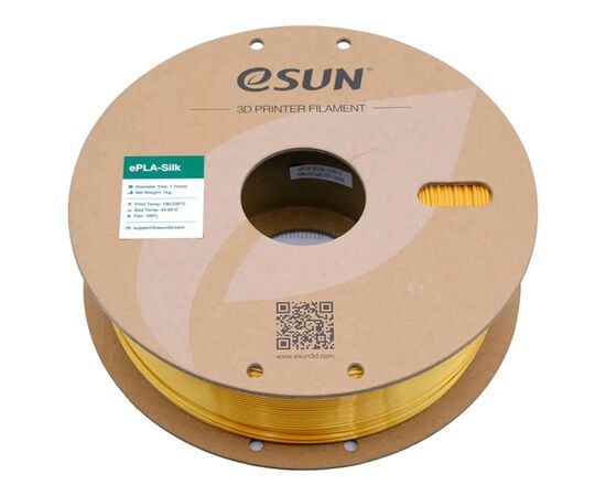 Пластик для 3D-принтера eSUN eSilk-PLA 1кг, 1.75мм, gold (ESILK-PLA175J1), изображение 2 Пластик для 3D-принтера eSUN eSilk-PLA 1кг, 1.75мм, gold (ESILK-PLA175J1), изображение 2