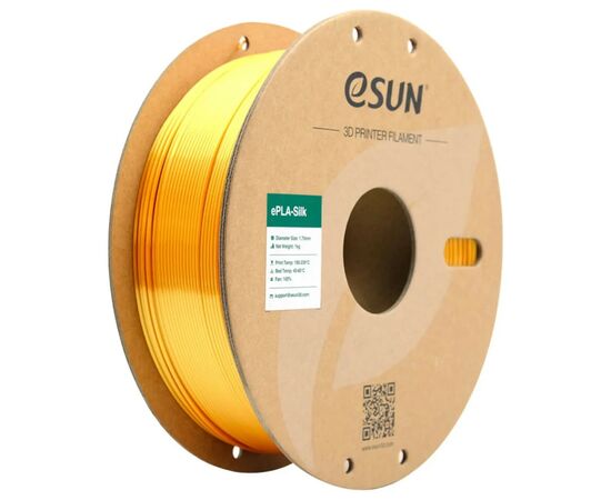 Пластик для 3D-принтера eSUN eSilk-PLA 1кг, 1.75мм, gold (ESILK-PLA175J1)